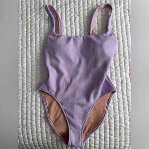 Jcrew Lilac Textured One-Piece Swimsuit